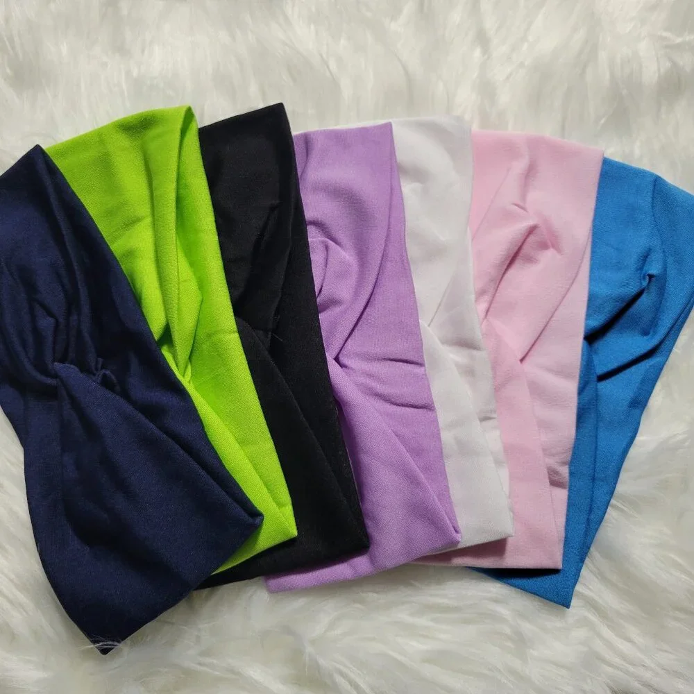 Set of 7 Stretchy Twist Knotted Headbands